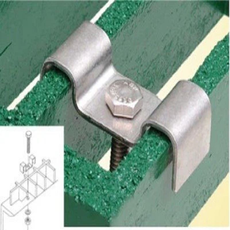 Thép không gỉ FRP GRP bằng sợi thủy tinh M clip với móng tay và bu -lông